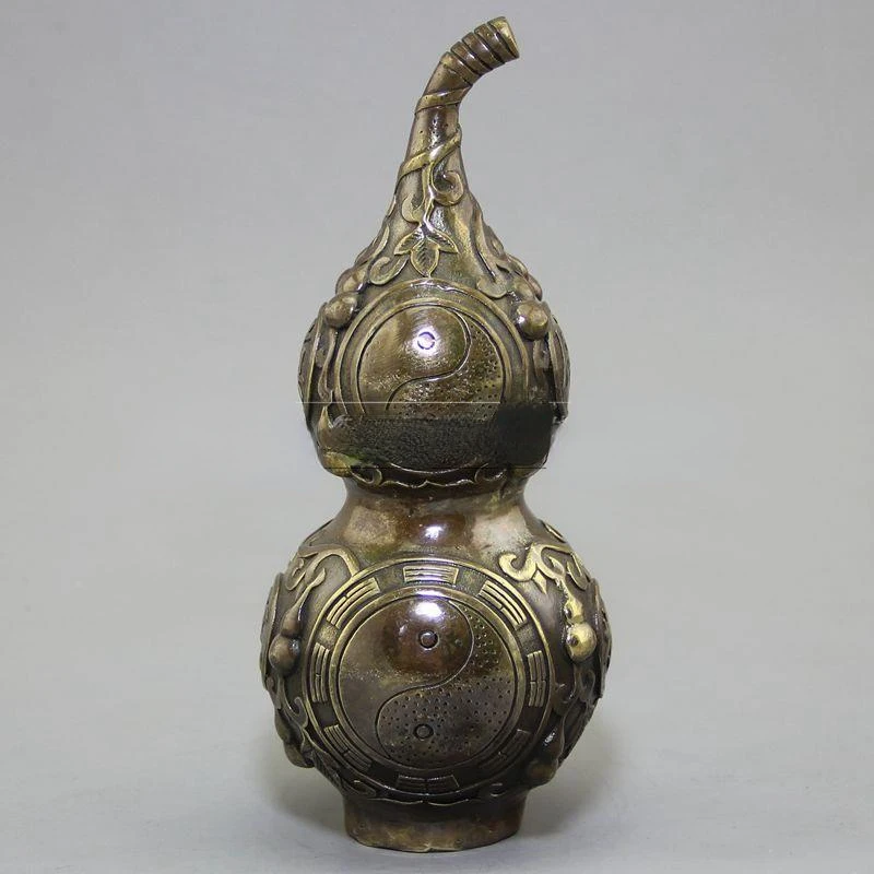 New retro and old antique bronze handicraft manufacturers collect gourd ornaments 4