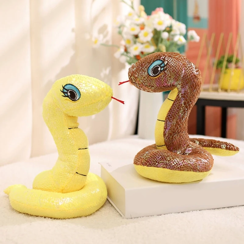 Juguete serpiente tamaño, animales peluche para bromas Halloween, juego juguete, almohada para sofá, D5QF