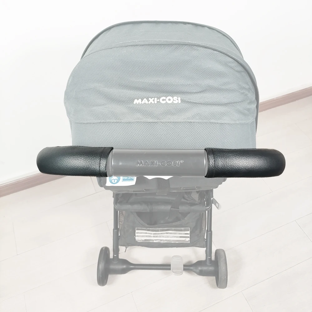 Leather Cover For Maxi Cosi Lara 2 Stroller Push Handle Mom Handrail Protective Case Baby Buggy Replace Accessories