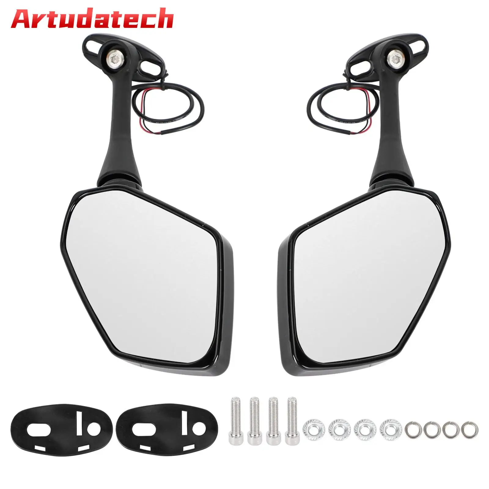 

Artudatech LED Mirrors w/ Turn Signal Indicator For Honda CB CBR 600F CBF1000 RVT1000R