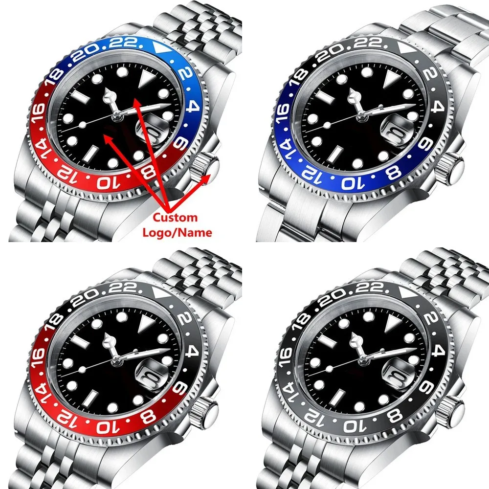 

Moq 5 units wholesale price custom logo high quality luxury watch 40mm NH35/Miyota Automatic Dive Watch Sapphire