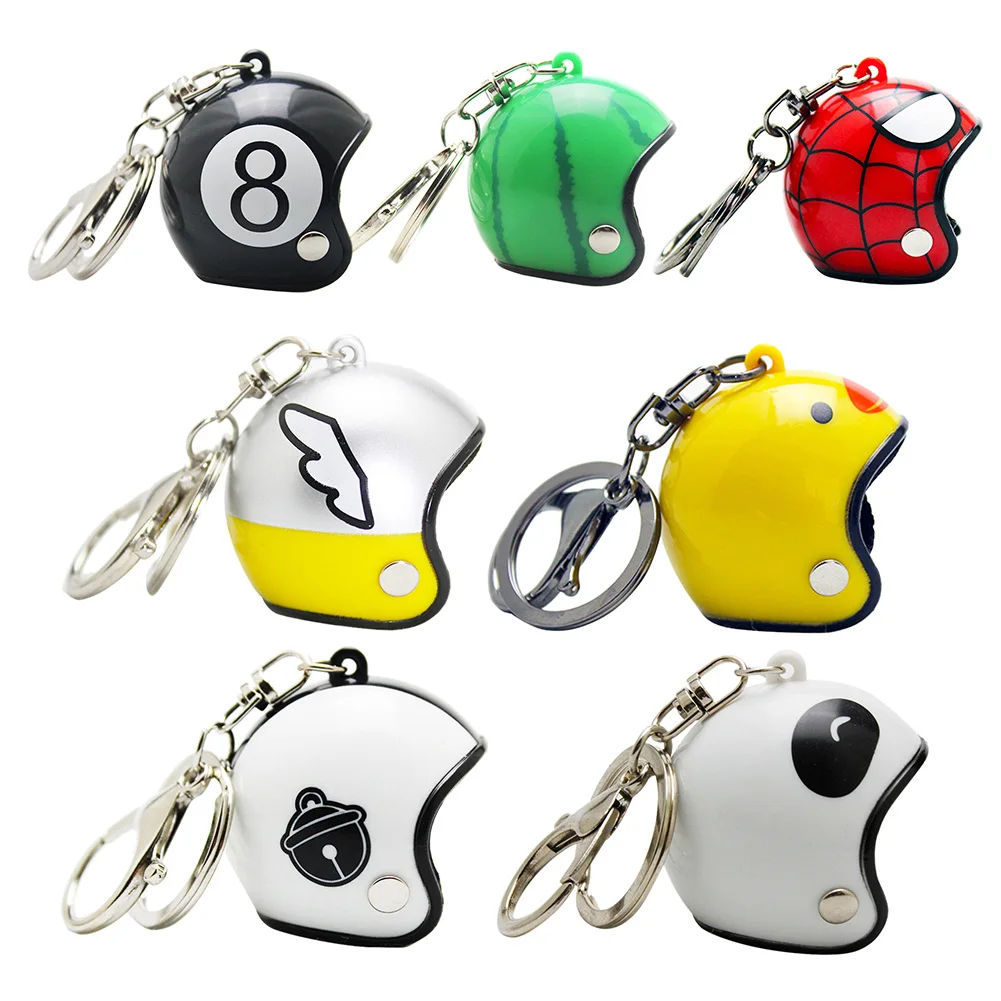 New Motorcycle Helmets Key Chain Women Men Cute Safety Helmet Bike Car Keychain Bags Hot Key Ring Gift Jewelry Wholesale