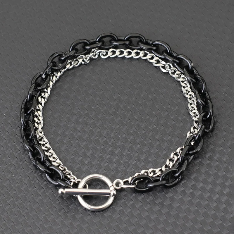 Fashion Motorcycle Equipment Accessories Bracelet For Men Stainless Steel Cuban Chain Braslet Outdoor Sports Cycling Hand Joias