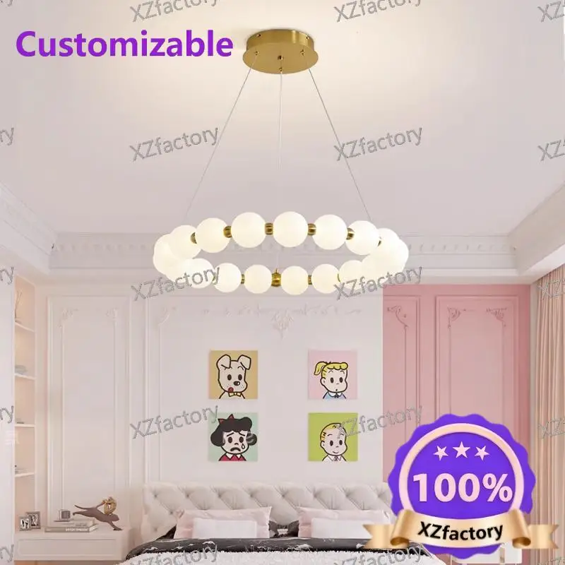 Factory Direct 2026 Top Rated Cream Wind Living Room Chandelier Main Light High-end Atmospheric Magic Bean Bedroom Lighting