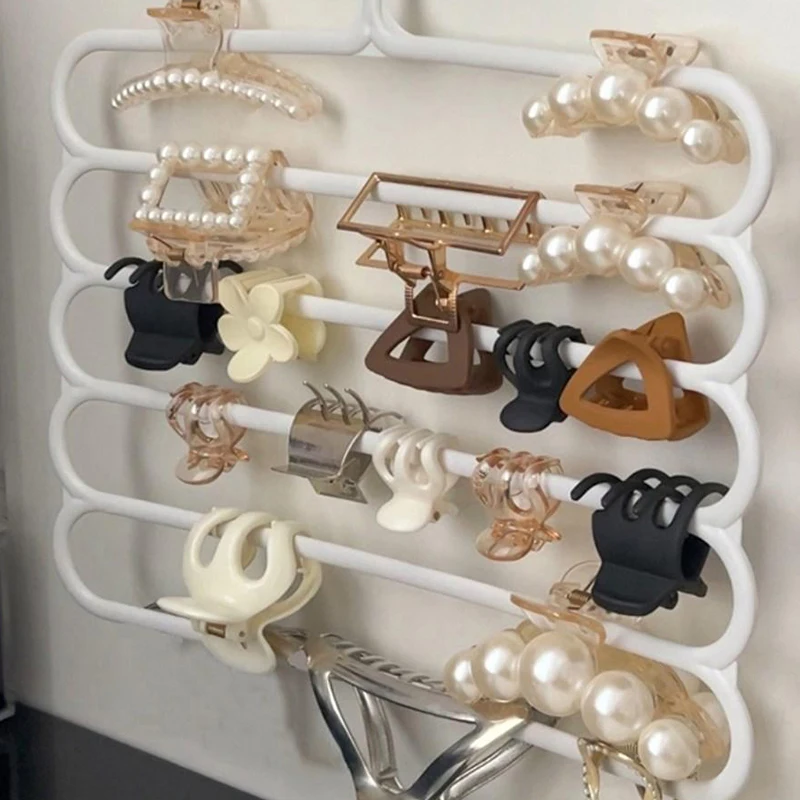 Hair Claw Storage Rack Organizer Large Capacity Headband Holder Wall Hanging Hairpin Hanger Space Multifunctional Storage Rack