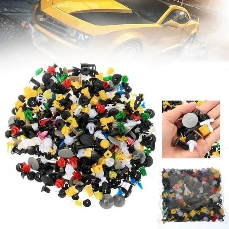 5/100pcs Universal Mixed Auto Fastener Car Bumper Clips Retainer Rivet Door Panel Liner