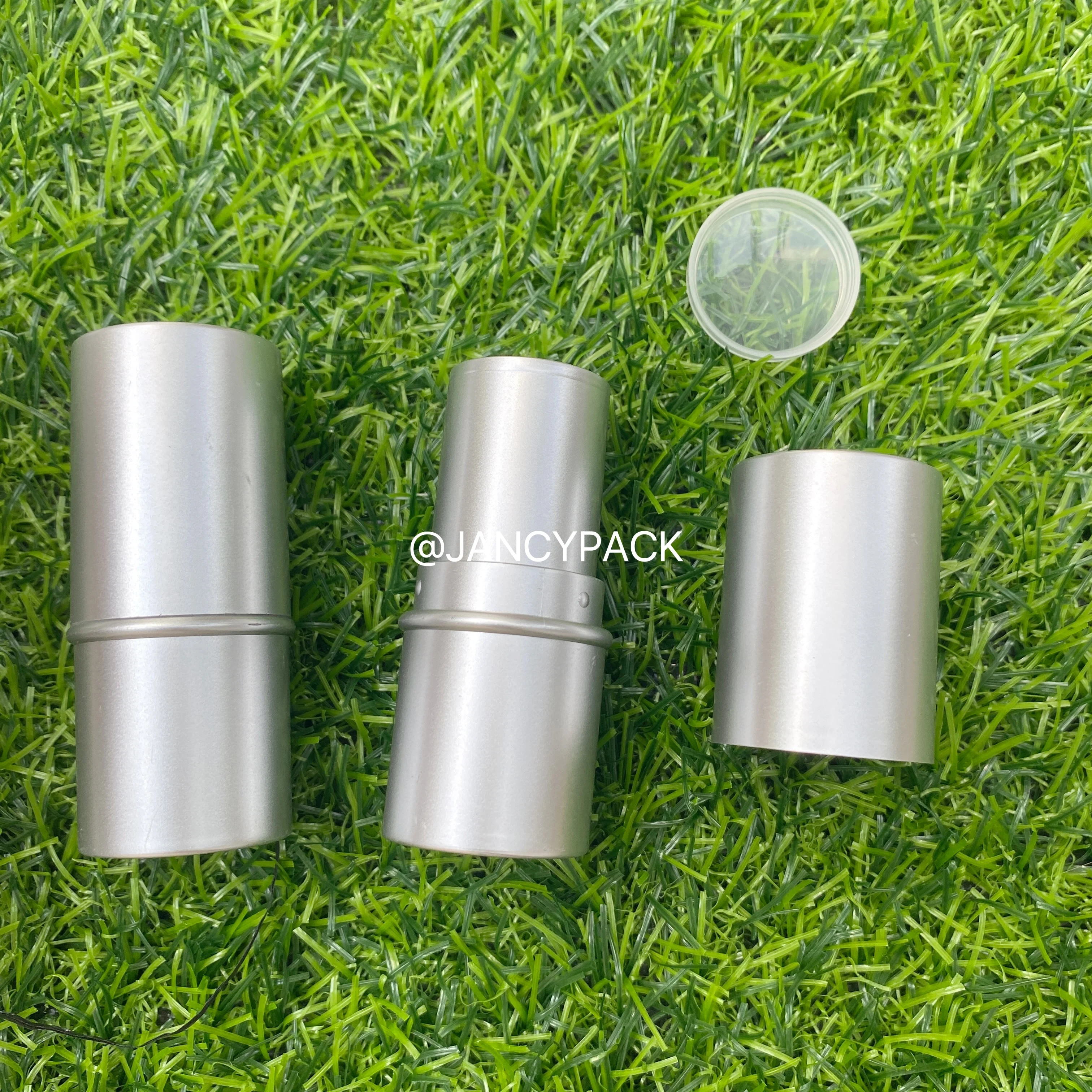 6g silver empty Cylinder Solid Deodorants Tubes Green Lip Balm Container Empty Lipstick Bottle Cleansing mask stick bottle