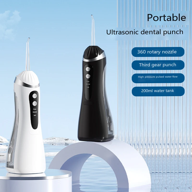 

Портативное устройство для отбеливания зубов, щетка для нити, аккумуляторная ирригационная машина для полости рта, инструмент для полости рта с водой