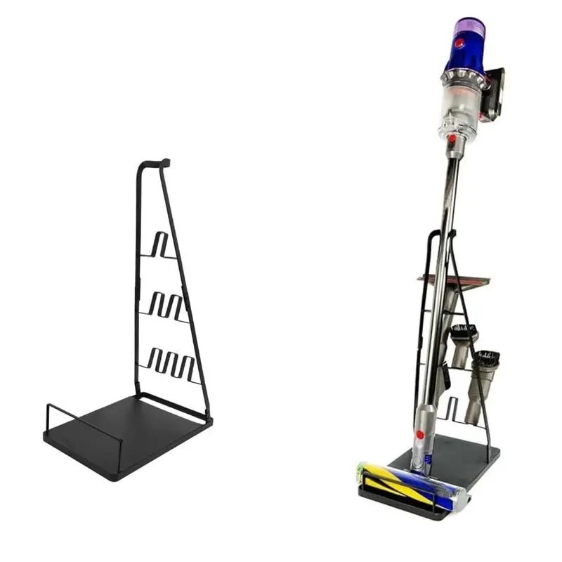 [NEW!A38F】 Brush Shelf Storage Holder Vacuum Cleaner Bracket Floor Stand Cleaner Parts Tool Black