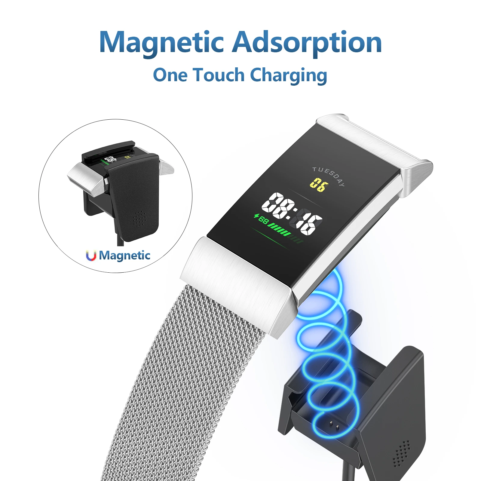 Magnetisches Schnell ladekabel für Fitbit Charge 2 Smartwatch Ersatz USB tragbares Ladegerät Dock Adapter für Fitbit Charge 2