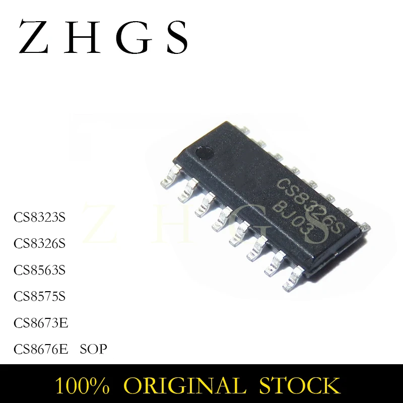 10PCs New Original CS8563S CS8323S CS8575S CS8326S CS8673E CS8676E SOP-16 IC Chip Stock Wholesale