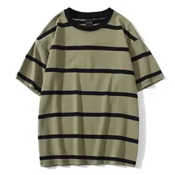 Mew Men T Shirt Color Block Print 3 Color Optional Tee Shirts Simple High Street Basic All Match Cargo Tops Mens Streetwear