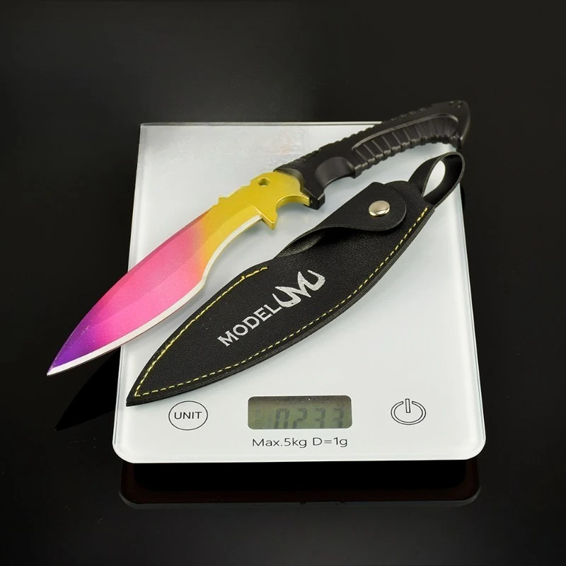 26 cm/10,24 in GO Spiel Peripherie Waffe Modell Metall Gurkha Messer Leder Abdeckung Version Spielzeug Schwerter Ornamente Desktop Display geschenke