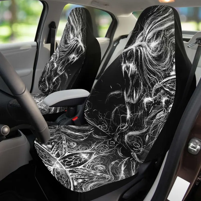 Viking Car Decor Car Seat Covers Goth Car Accessories Car Seat Cover Witch Decor Goth Decor Van Seat Covers Gothic Seat Covers