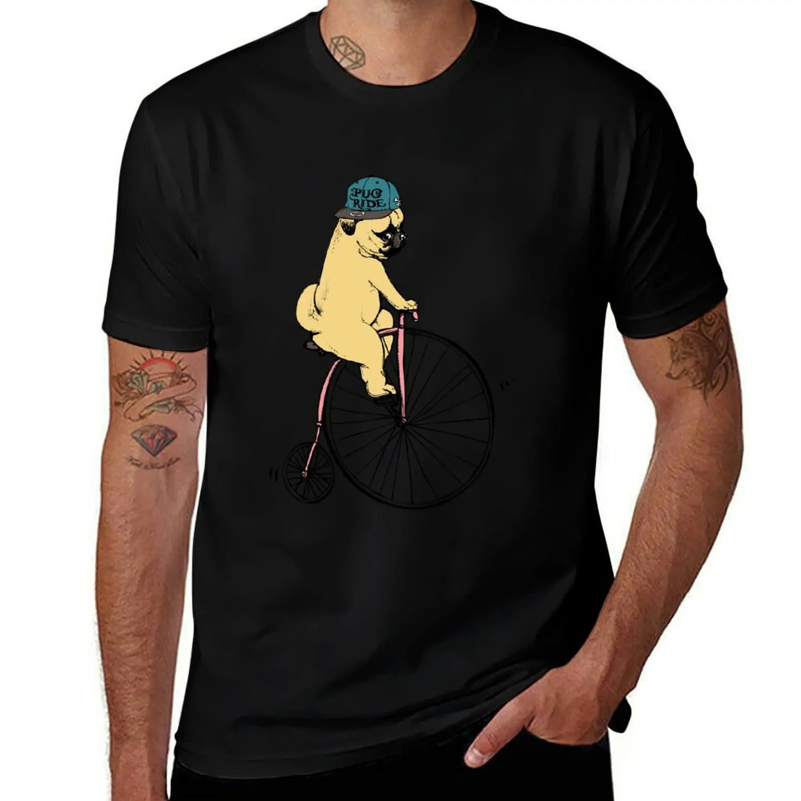 

Pug Ride T-Shirt t shirts for man graphic funny anime t shirts for man T-Shirt