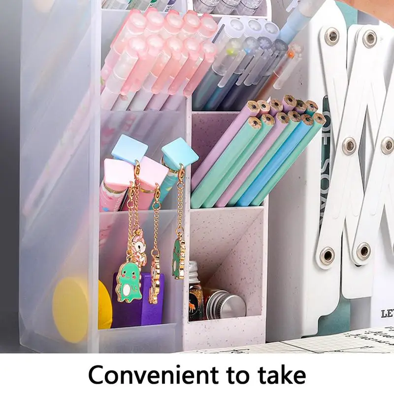 Desk Storage Box Pen Storage Brush Holder Desk Pencil Holder School Supplies Stationery and Office Cosmetic Storage Box