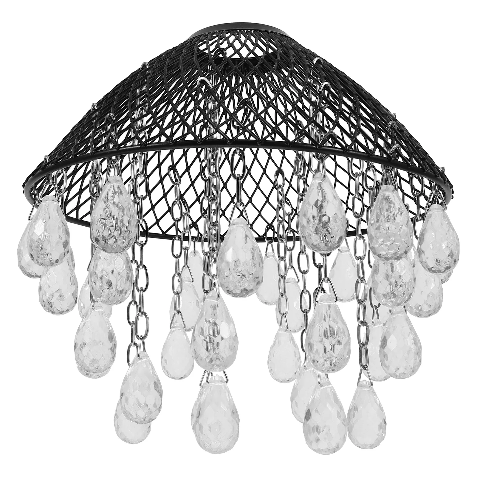 

Хрустальный акриловый абажур, железная полая подвеска в виде капли воды, винтажный настольный торшер, абажур для декора гостиной, барабан из кованого цвета