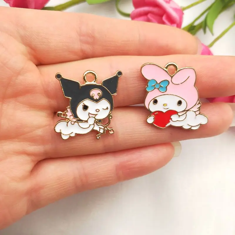 

10PCS Cartoon Alloy Drop Oil Pendant Cute Little Animal Jewelry Charm Diy Handmade Keychain Earrings Necklace Pendant