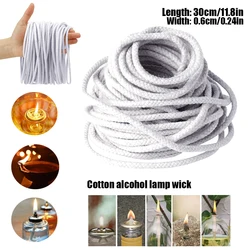 3M Long Round Cotton Alcohol Wick Oil Lamp Wicks Rope Burner For Glass Oil Kerosene Lamps DIY Candle Oil Lamp Accessories