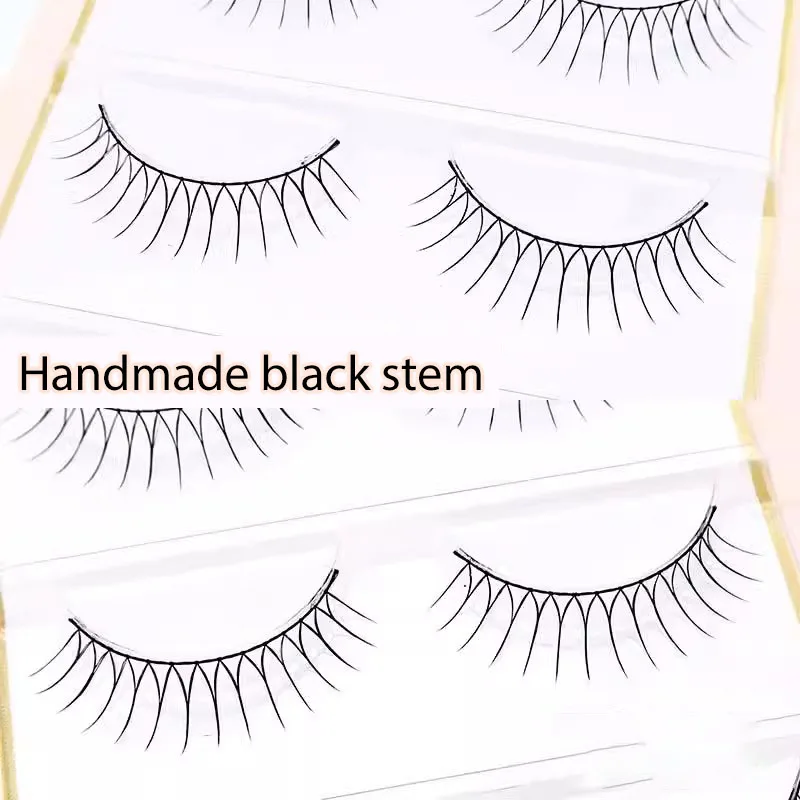 Korean U-shaped False Eyelash Girl Group Manga Handmade Eyelash Reusable Daily Naked Makeup Eyelashes Extension Black Band