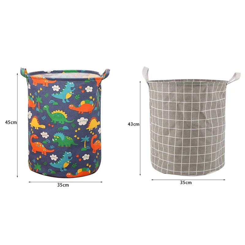 Useful Laundry Basket Cotton Linen Foldable Laundry Hamper Waterproof Organizer Bucket Clothes Toy Large Capacity Storage Basket