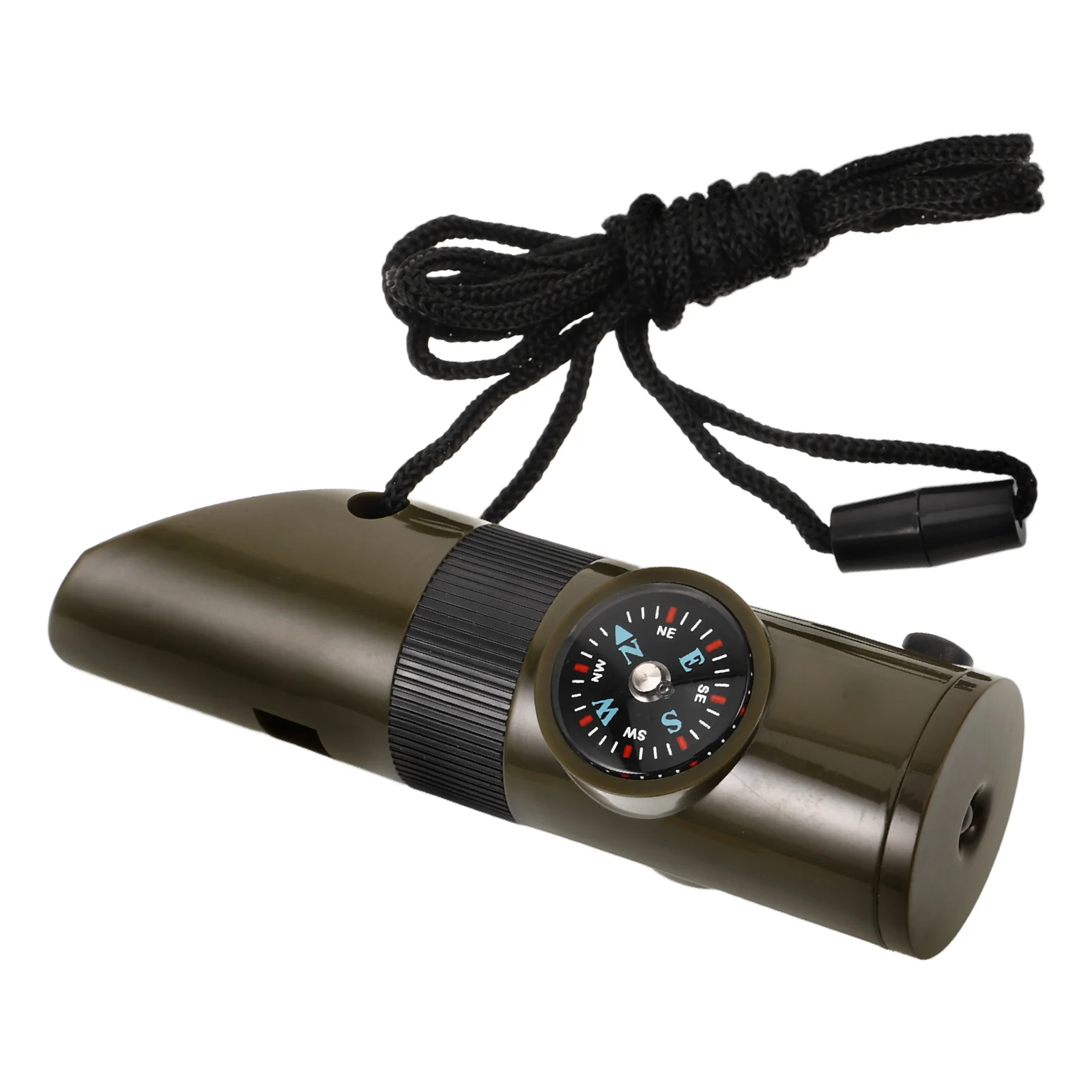 

Multifunctional Whistle Thermometer Compass Flashlight Decibel Emergency Hiking Camping Gear Outdoor Survival Lightweight