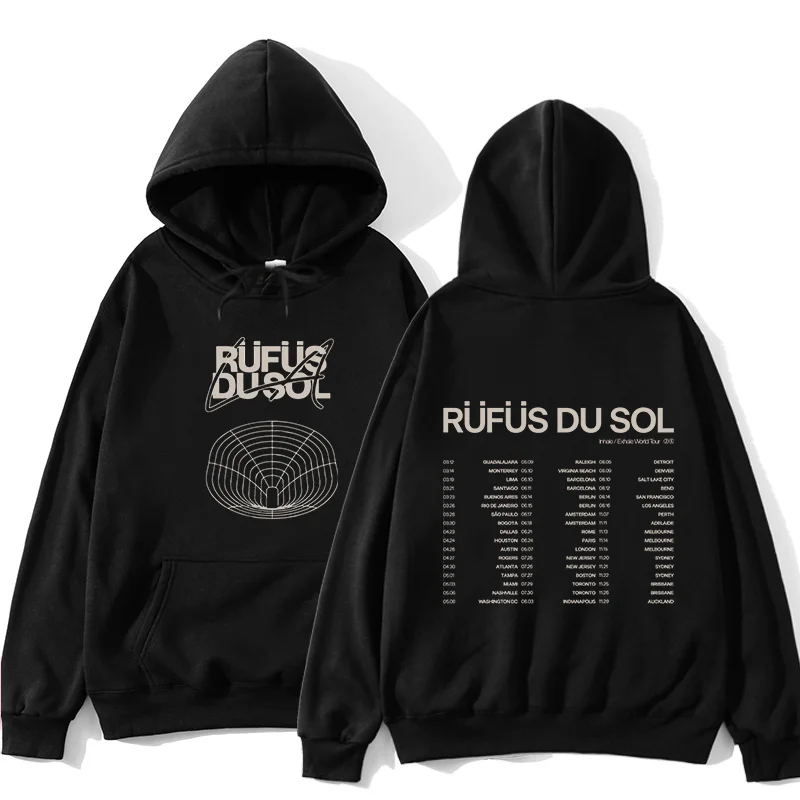 Rufus Du Sol sudaderas con capucha nuevo logotipo pulóver sudadera ropa Casual moda Hip Hop novedad chándal con capucha