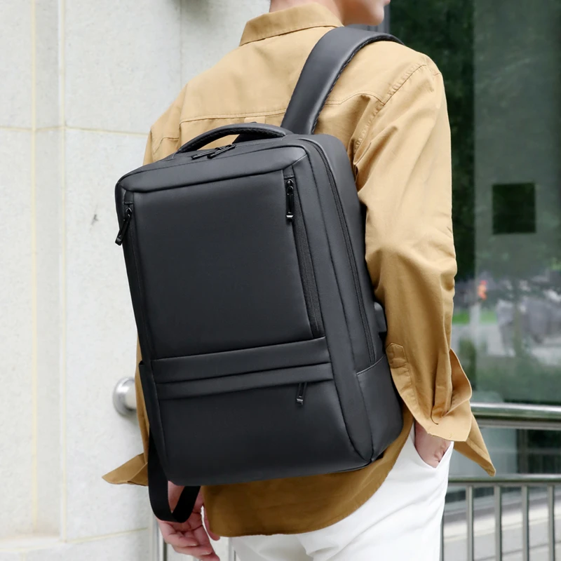 حقيبة ظهر رجال الأعمال متعددة الوظائف، سعة كبيرة، مساحة منفذ شحن USB، حقيبة ظهر رجال الأعمال، حقيبة ظهر للكمبيوتر للرجال