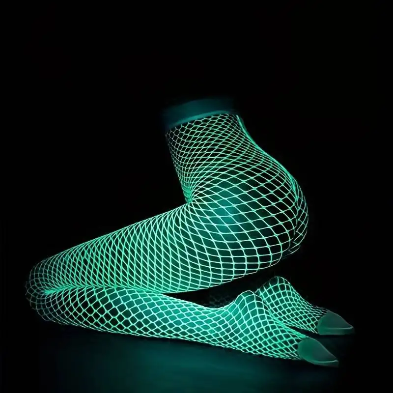 Women Sexy Pantyhose Fishnet Body Stockings Lolita JK Fishnet Waist Hot TightsSexy High Waist Leggins Fluorescent Sexy Pantyhose