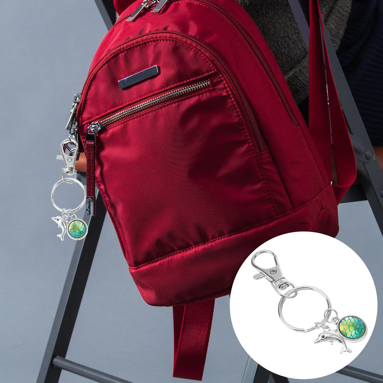 Ocean Animal Keychain – Dolphin Alloy Pendant Charm for Bag, Keys & Gifts
