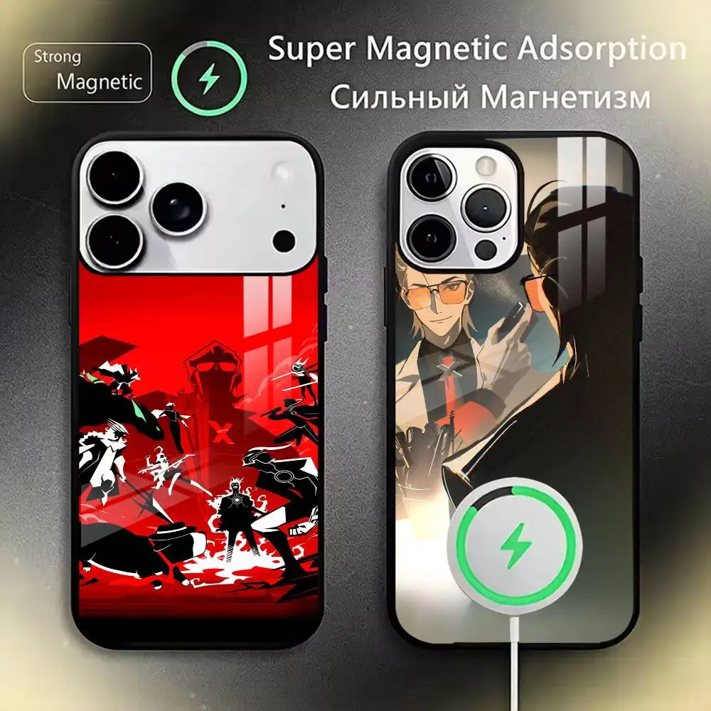 

Retro Anime Guy In White Suit Phone Case For iPhone17,16,15,14,13,12,11 Plus,Pro Magnetic with Magsafe Wireless Charging