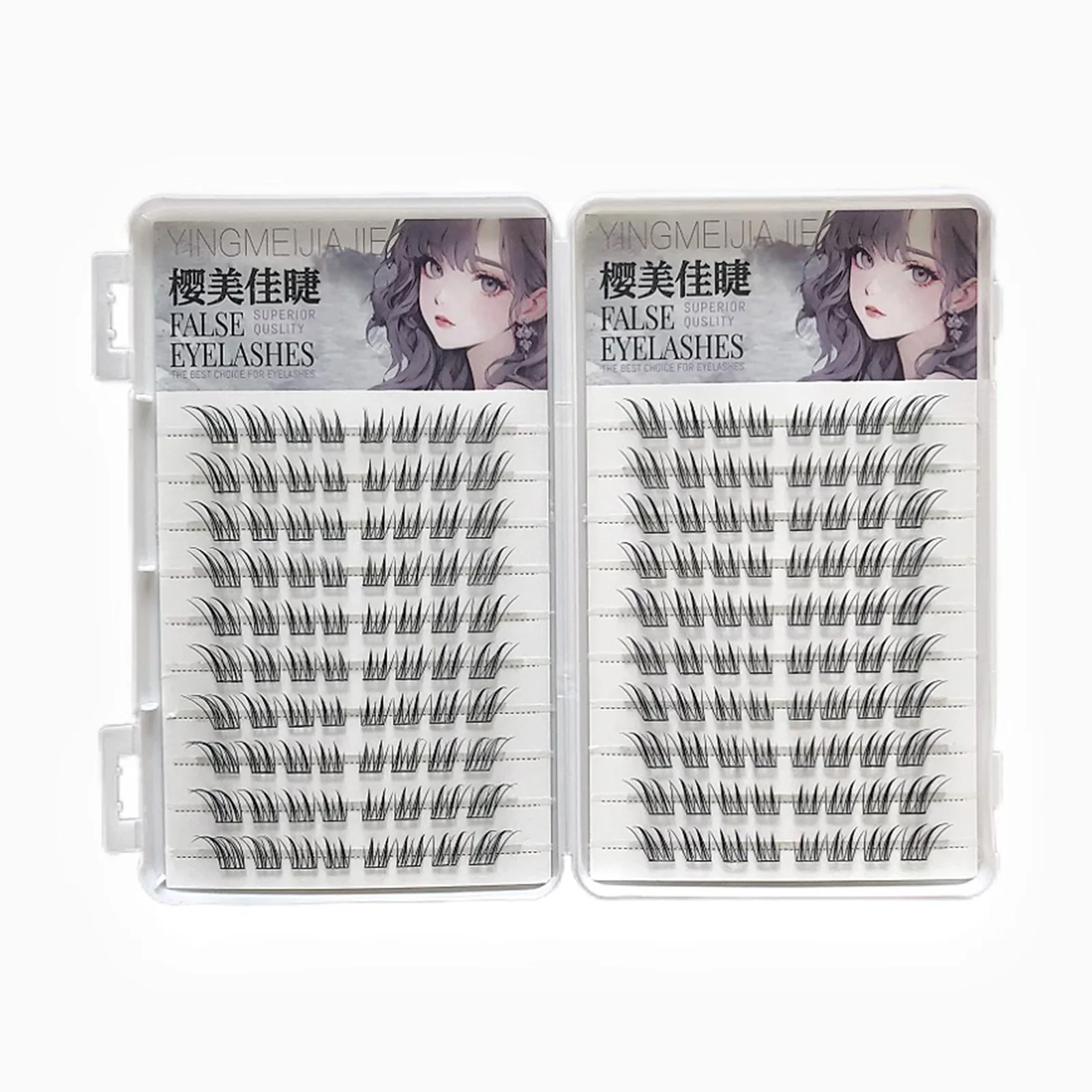 Faux cils ailés de renard, sans colle, style coréen, en Faux vison, noirs, 7-13mm, longueurs mixtes pour un Look naturel et épais