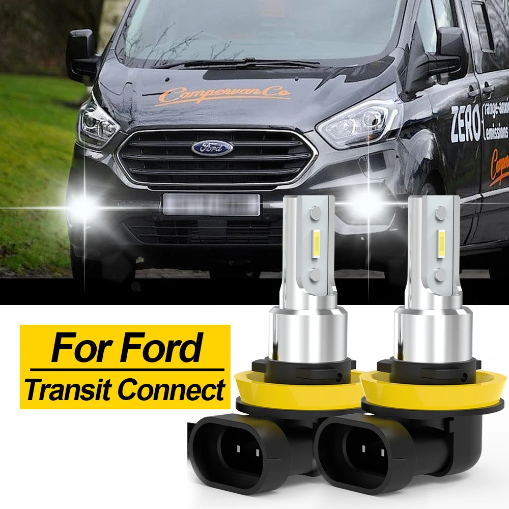 

BMTxms 2PCS Canbus H8 H11 H16 LED Fog Light Bulbs H10 PSX24W HB4 LED 6000LM Car DRL Lamp For Ford Transit Connect 2010-2018 2011