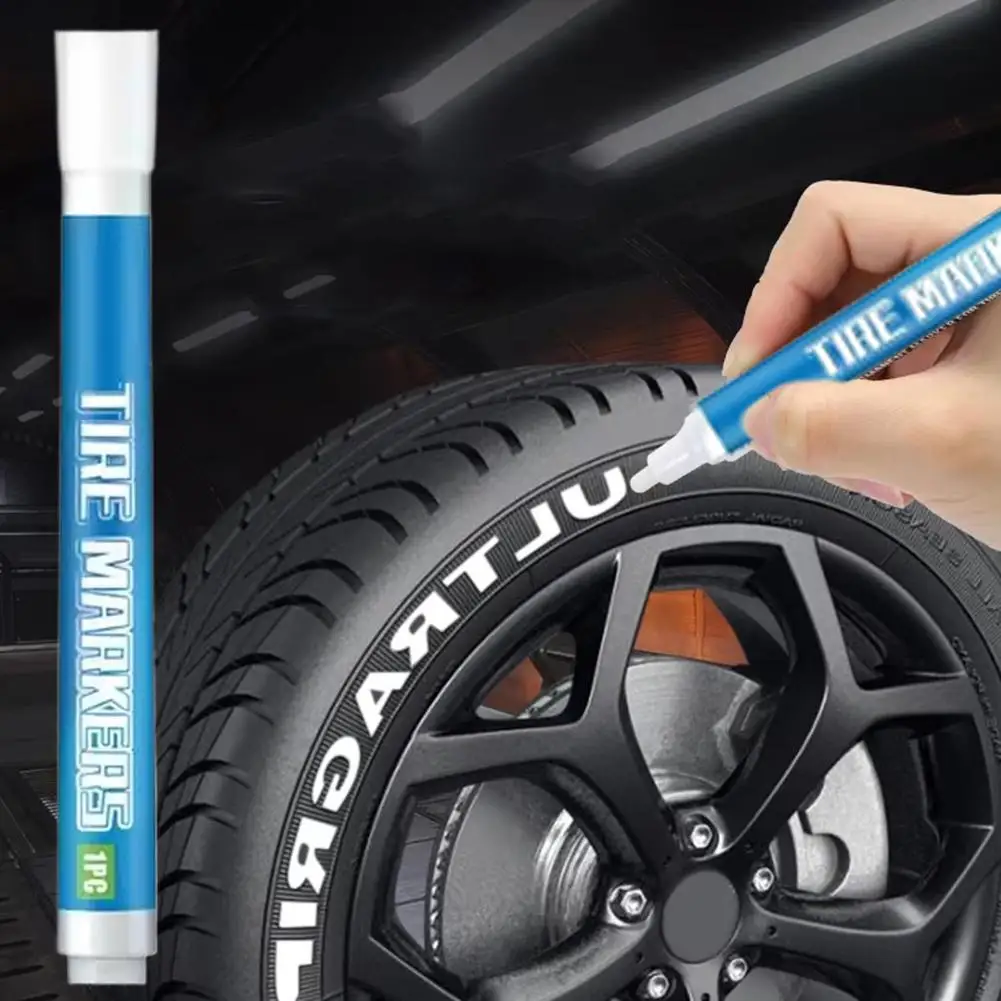 4 قطعة قلم الطلاء الأبيض علامات الطلاء مقاوم للماء إطارات السيارات الطلاء اكسسوارات سريعة القلم الجاف النفط القائمة مجموعة السيارات الدائمة و A9Z3 #6