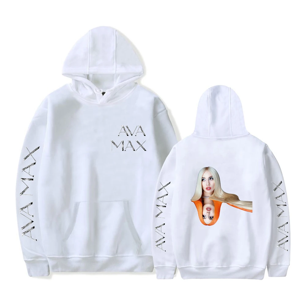 Ava Max Hoodie Long Sleeve Pullover Men Women Hooded Sweatshirt Casual Boy girls Clothes Autumn Winter Ava Max Sweatshirts