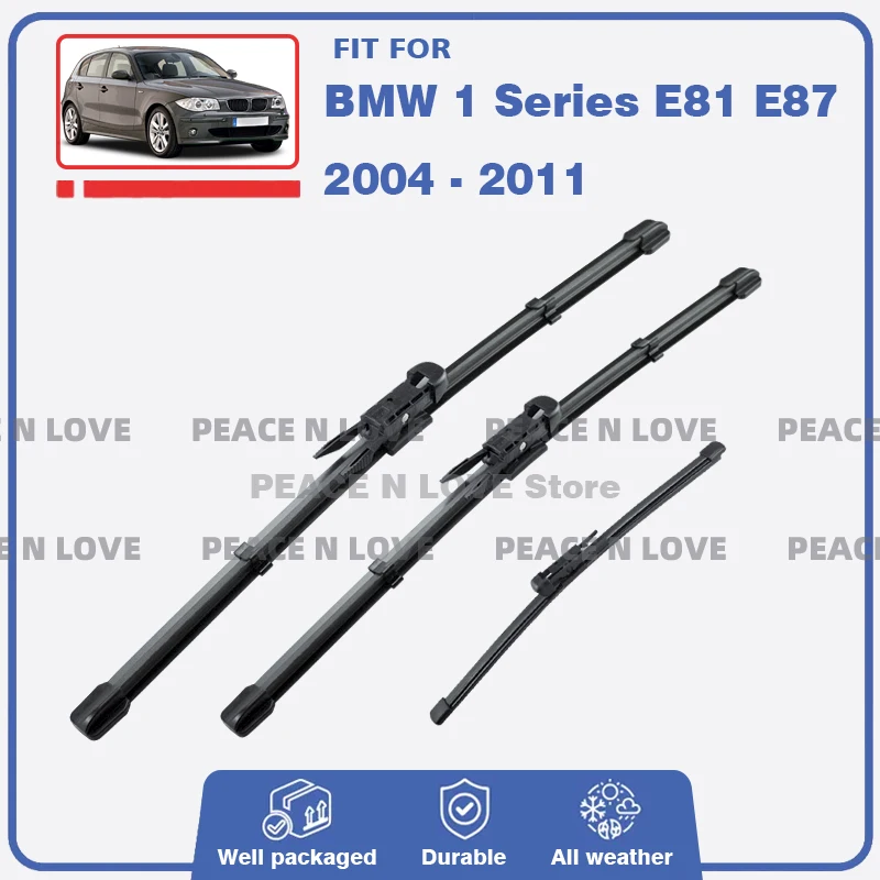 

For BMW 1 Series E81 E87 2004 - 2011 Front Rear Wiper Blades Windshield Window Windscreen Automotive Spare parts Accessories