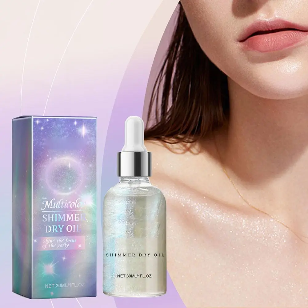 Evidenziatore liquido Olio per trucco Cosmetico Lucido Glitter Viso Corpo Evidenziatore luccicante Impermeabile Bellezza delle donne a lunga durata