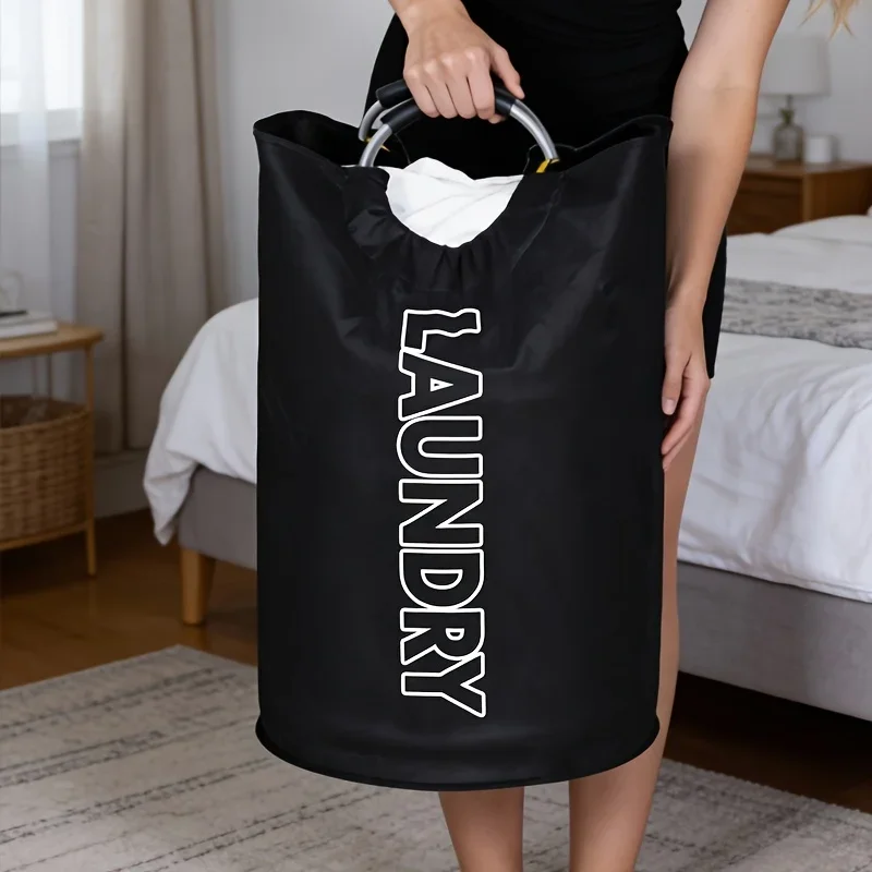 Extra-Large Waterproof Laundry Basket with Padded Handle - Foldable, Multi-Purpose Storage for Bathroom, Laundry Room, Balcony view 6
