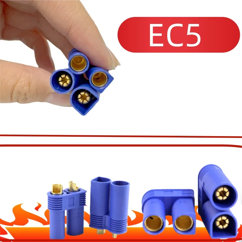 5/15 Pair EC5 Connector Kit; Gold Plated Banana Plug; For RC Circuit; Positive and Negative Bullet Components