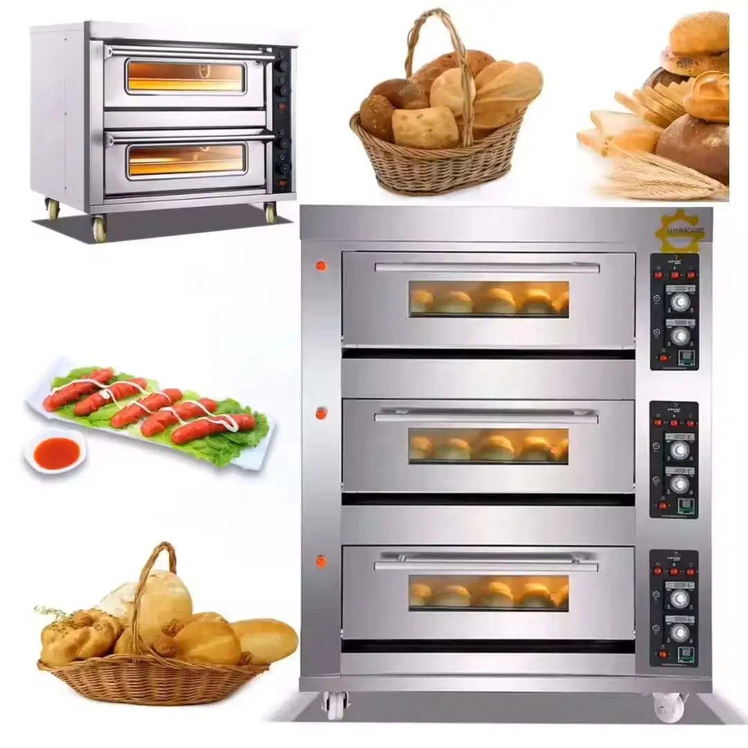 Bakery 1deck 3 Trays Commercial Oven Bakery Industrial Oven Double Deck Bakery Equipment Electric Ovenen with Excellent Features