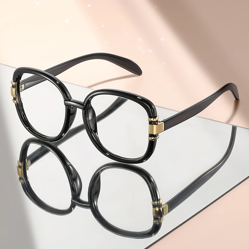 نظارات قراءة عصرية وعصرية بإطار دائري كبير جديد للارتداء اليومي والقراءة عالية الوضوح #2