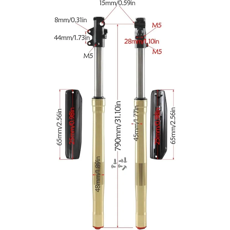 45/48mm Upside Down Front Forks 790mm - 31