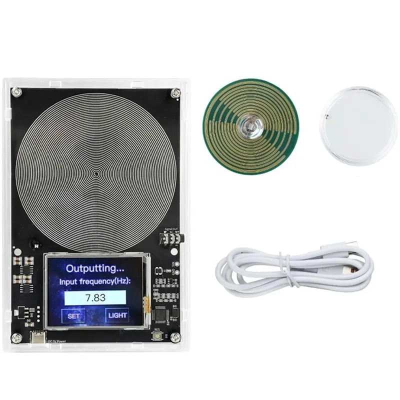 DC 5V Sine Wave Signal Generator 0.01-99999Hz Adjustable Frequency Type C Screen Audio Resonator Schumann Wave Generator-[A22I S