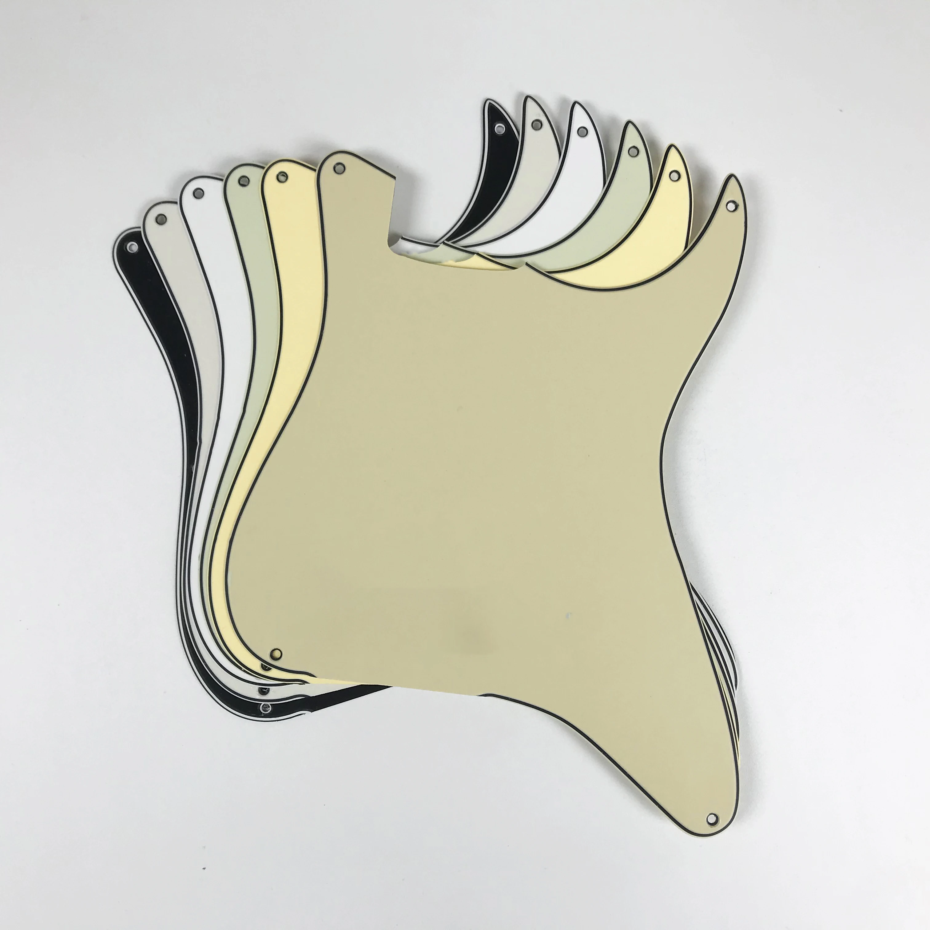 Piezas de guitarra personalizadas Pleroo-para guitarra US Squier Mini Strat golpeador puente pastilla Humbucker en blanco 4 agujeros # 2