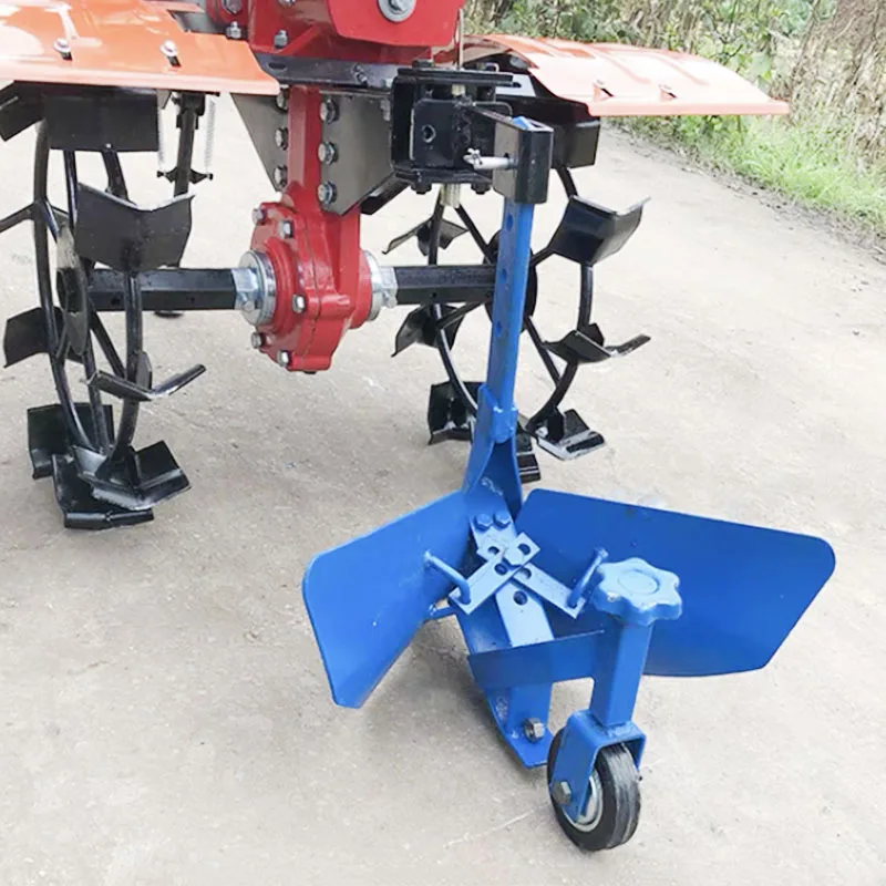 Adjustable micro-till machine ditch opener ditch plow hand-held multi-functional small orchard fertilization ditching