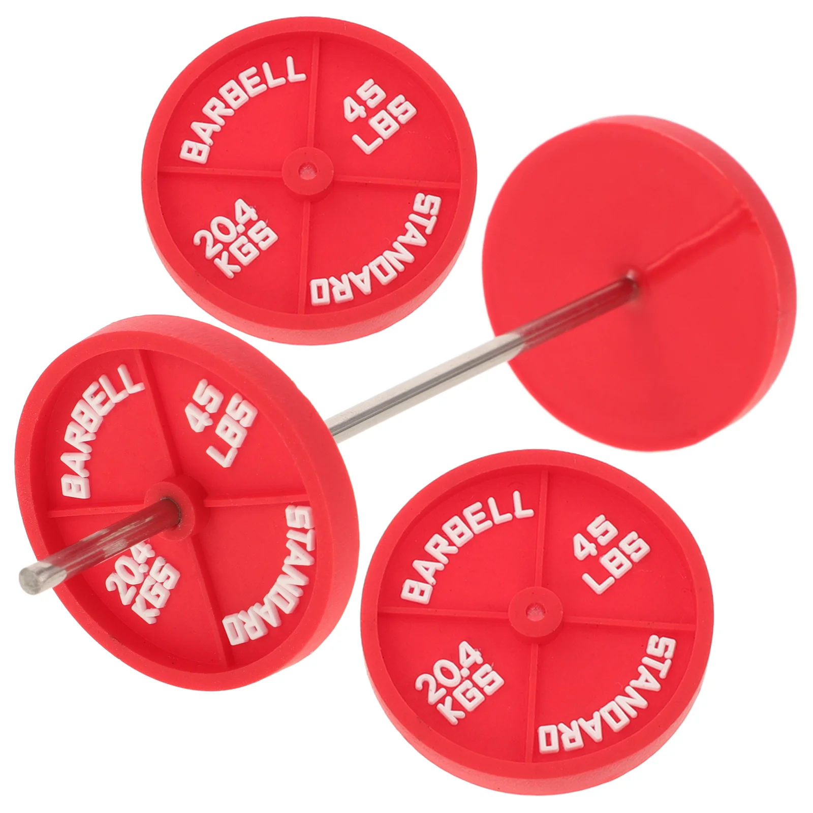 

Mini Fitness Barbell Weights Office Accessories Model Room Cute Models House