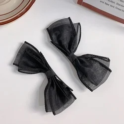 2pcs/pack Black Bow Hair Clips Sweet Girl Side Bangs Clips Hairpins Women Headdress Hair Accessories Jewelry Haarclip Dames