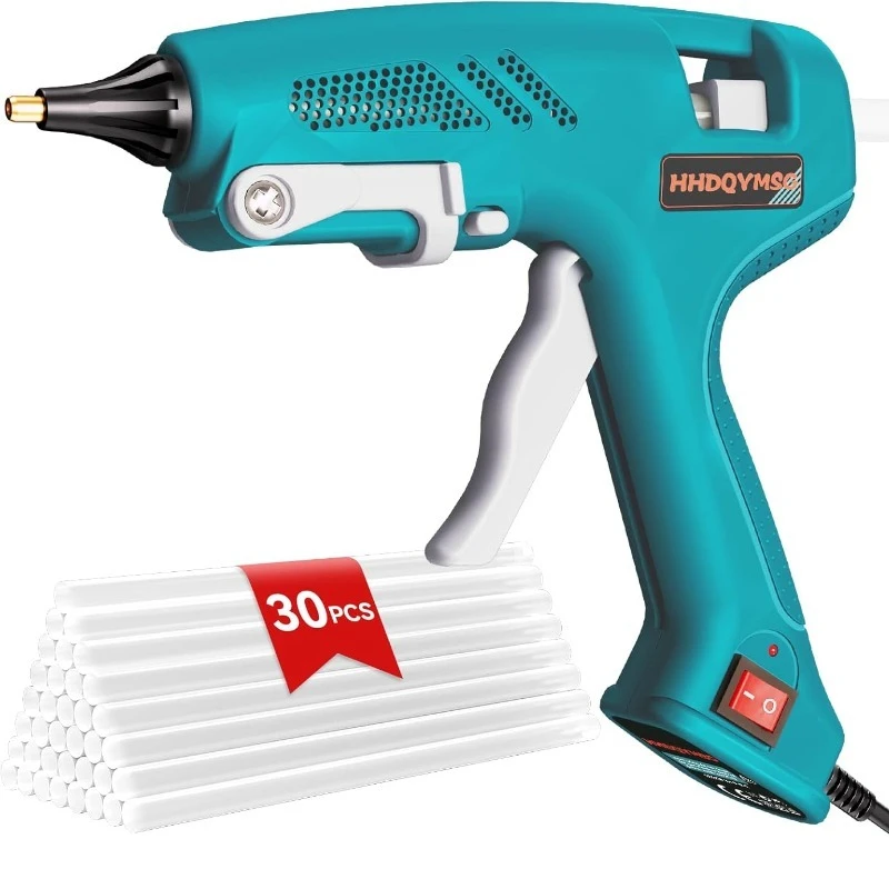 

100W Hot Glue Gun with 11mm Glue Sticks, Fast Preheating,Heavy Duty Glue Gun Kit for Industrial & Construction Work, Craft DIY