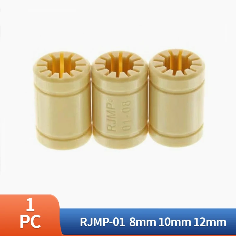 1PC Solid Linear Bearing RJMP-01 RJ4JP-01 RJMP-01-10 DIY Bushing Polymer Dustproof Plastic Bearing Shaft 3D Printer Parts