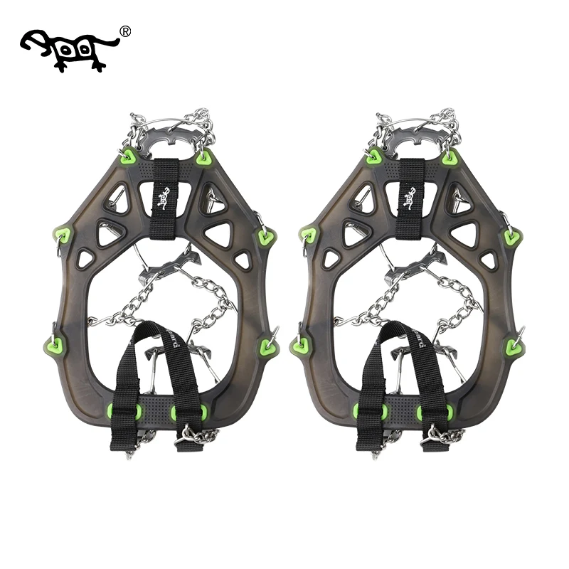 BRS 22 dents pointes de neige en plein air hiver randonnée escalade Crampons crampons chaîne griffes poignées bottes couverture glace pince Spike pour chaussure